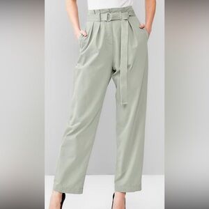 GAP Sage Green High-Waist Wide Leg Pants with Belt